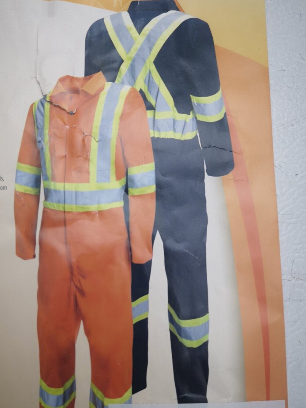 Brand New PIO Put It On Traffic Coveralls Men's Size 42 Navy with Yellow Accents